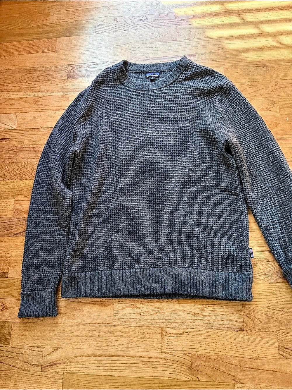 Patagonia Men'Small Recycled Wool-Blend Sweater Crewneck Gray Medium